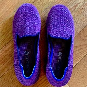 Kids Rothy’s Mulberry Sparkle Loafer Size 2 (shrunk)
